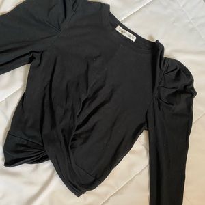 Lola Grace, black size small wrap shirt